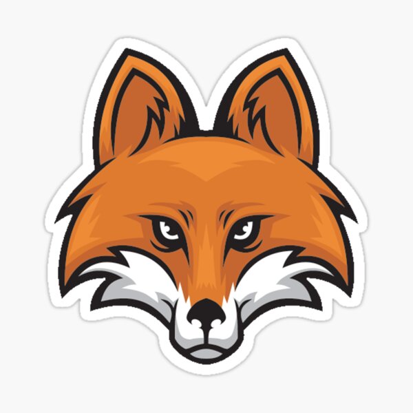 Red Fox Head Sticker Sticker