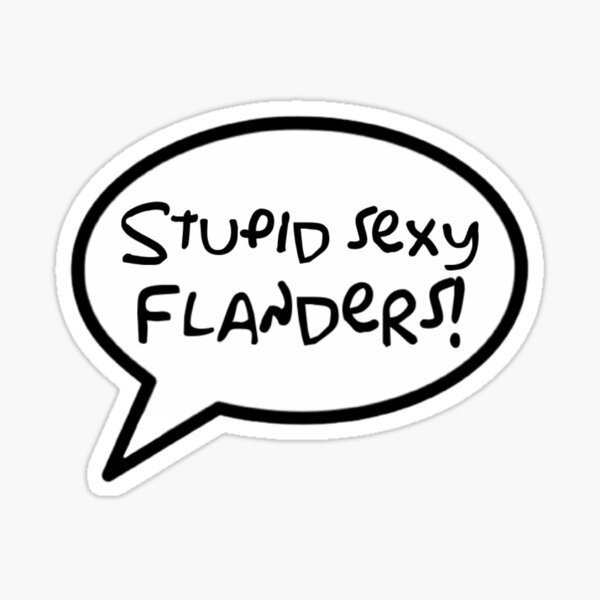Vista previa del artículo con la obra «simpsons estúpido sexy flandes», diseñado y vendido por isabelle marie.
