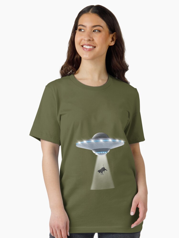 UFO beaming up a cow