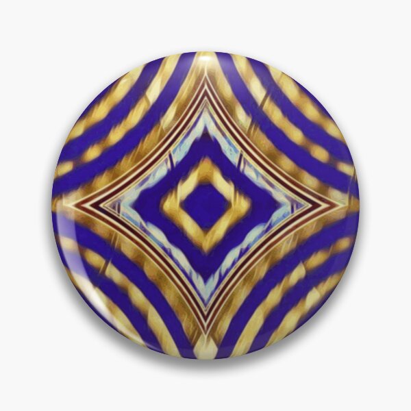 Item preview, Cobalt Chambers - blue gold white stripes geometric designed and sold by JaycraveDesigns.