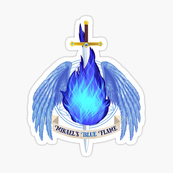 Mikael's Blue Flame Sticker