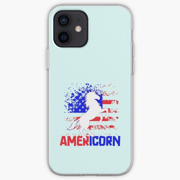 Americorn Fourth of July Independence Day Unicorns Lovers iPhone Soft Case