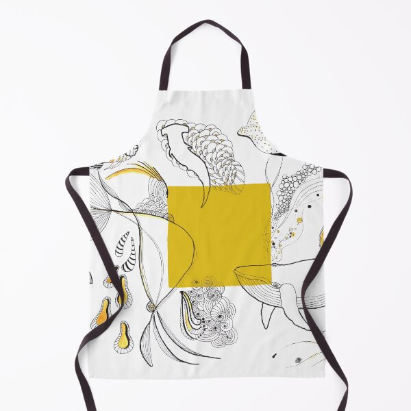 Item preview, Golden Square - Underwater Creatures, fish, shark, by Lucia Lukas designed and sold by Lucia  Lukas.