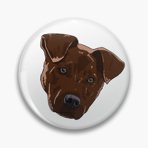 Item preview, Cute Brown Pitbull  designed and sold by LeahcarsArt.