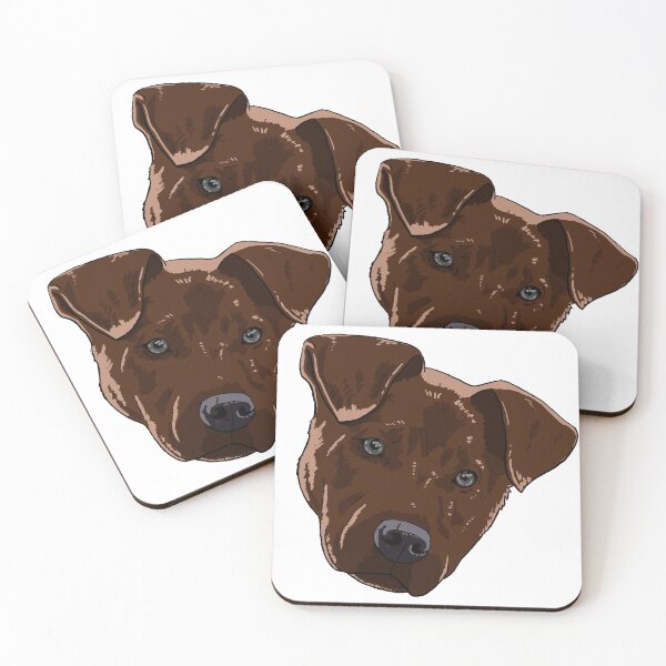 Item preview, Cute Brown Pitbull  designed and sold by LeahcarsArt.