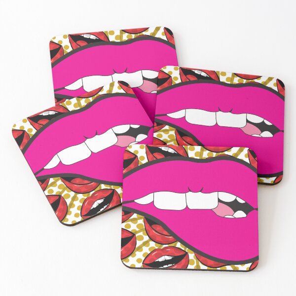 Item preview, mouth mask, covid mask, corona mask,funny mask,pink mouth designed and sold by Say-Hello.