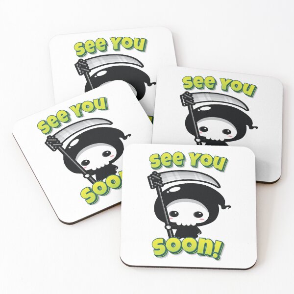Item preview, See You Soon! Grim Reaper Kawaii Cute Adorable designed and sold by GoodVibesWX9.