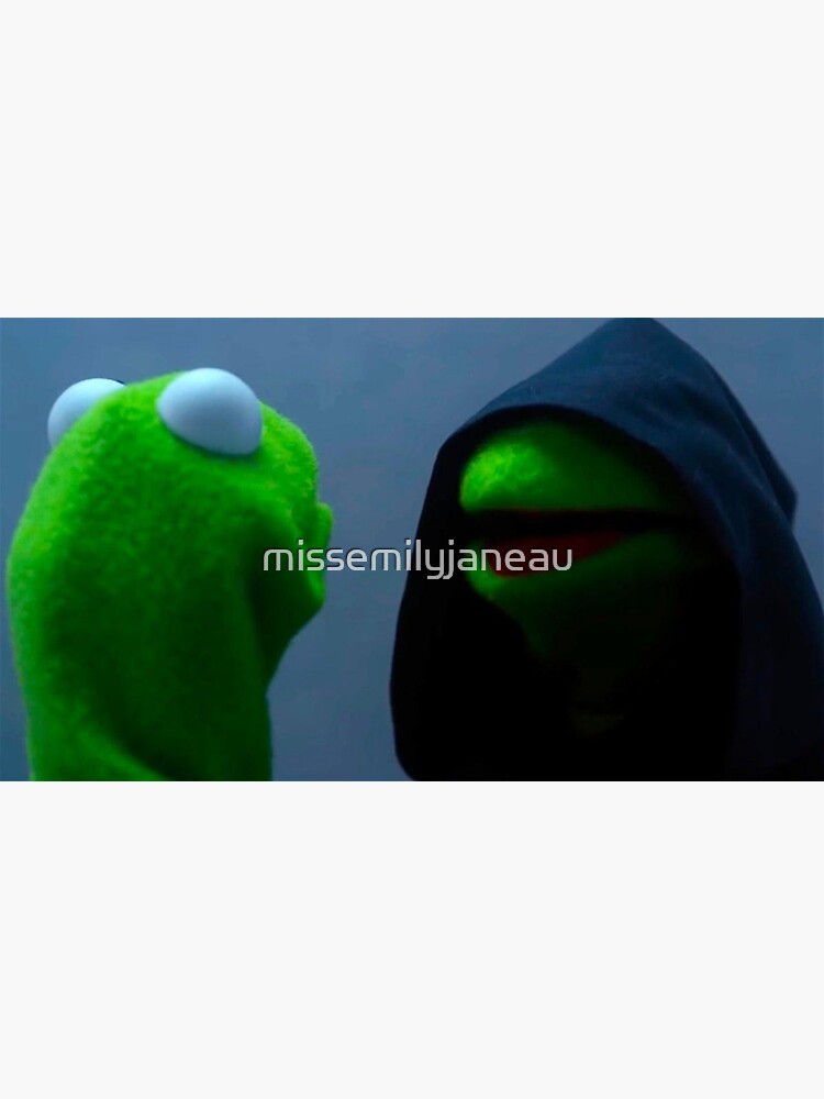 Pegatina «Meme viral del mal Kermit The Frog Under Cape» de