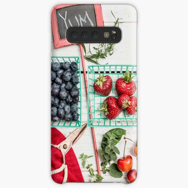 Blueberries, Cherries, Basil Still Life Samsung Galaxy Snap Case