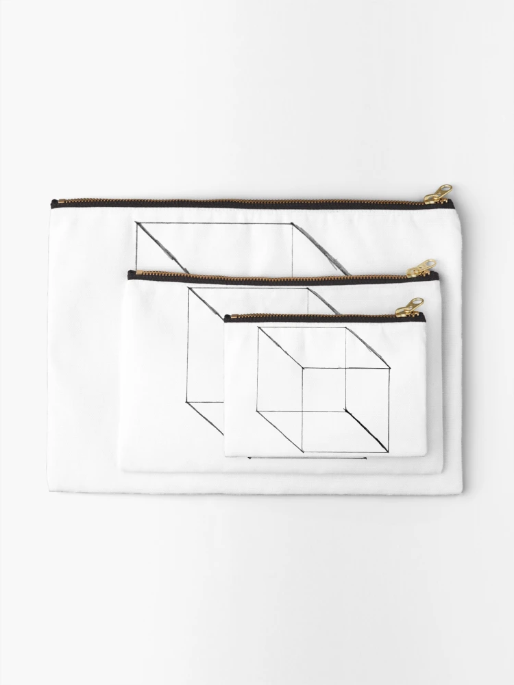 Thumbnail 2 of 4, Zipper Pouch, 3D cube designed and sold by PyroPython.