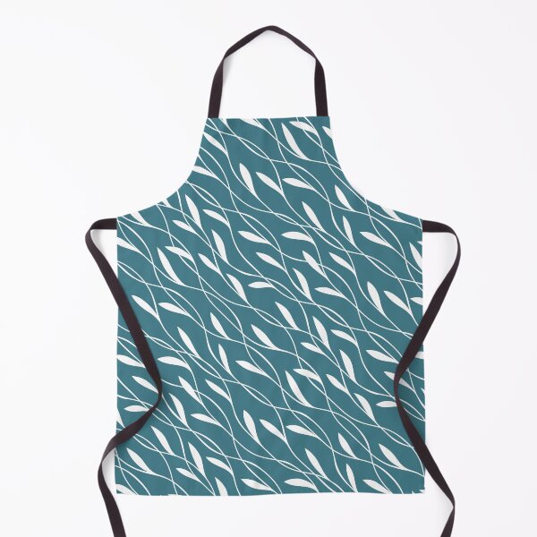 Item preview, Flowing Leaves Pattern, Teal and White designed and sold by meggydesigns.