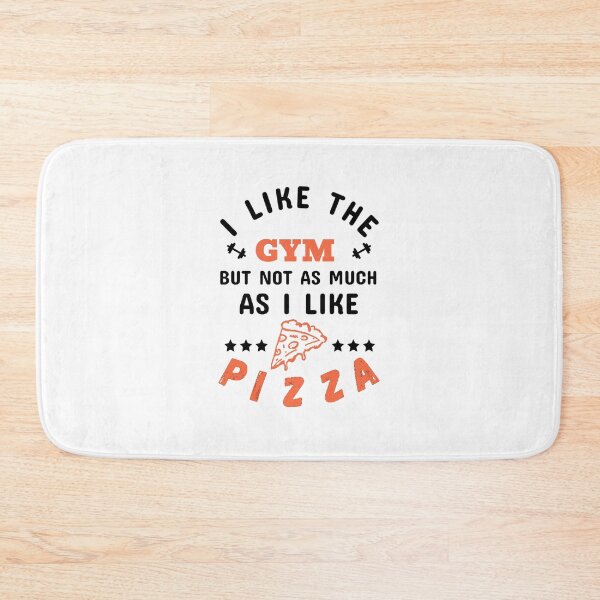 Item preview, I Like The Gym, But Not As Much As I Like Pizza Black - Funny Gym designed and sold by GymWearDepot.