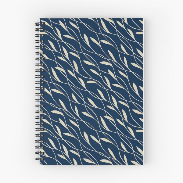 Item preview, Flowing Leaves Pattern, Navy and Beige designed and sold by meggydesigns.