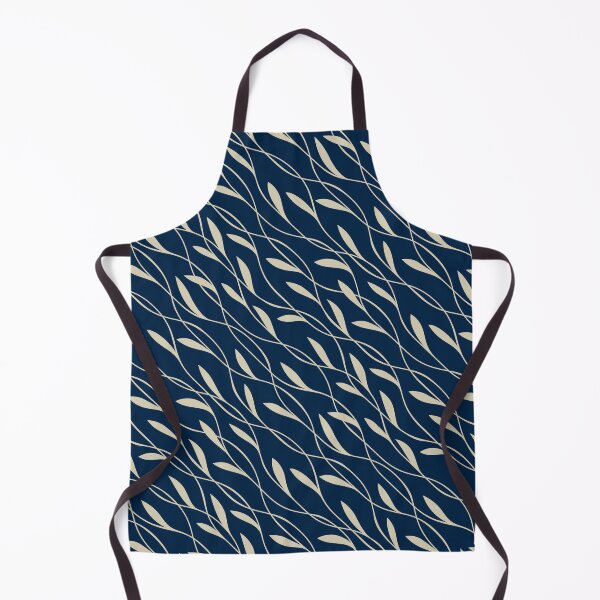 Item preview, Flowing Leaves Pattern, Navy and Beige designed and sold by meggydesigns.