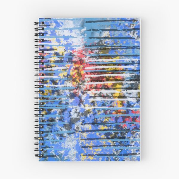Item preview, Blue and Yellow Abstract with Pink Accents designed and sold by Jessielee72.