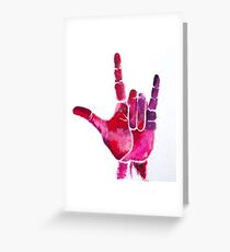 ASL I Love You Hand Greeting Card