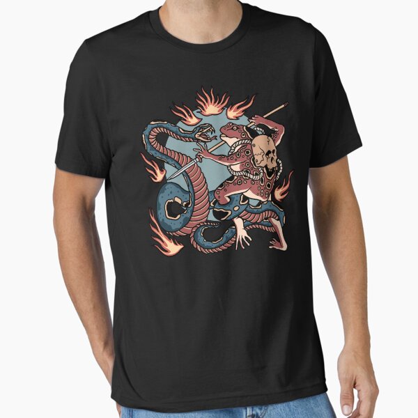 Vista previa del artículo con la obra «Tatuaje tradicional de batalla de rana y serpiente», diseñado y vendido por Wild  Empire.