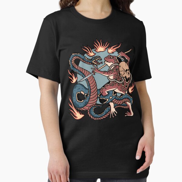 Vista previa del artículo con la obra «Tatuaje tradicional de batalla de rana y serpiente», diseñado y vendido por Wild  Empire.