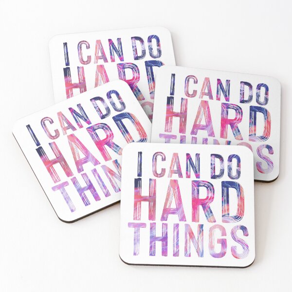 Item preview, I can do hard things, abstract paint typography designed and sold by SouthPrints.