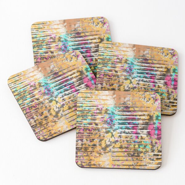 Item preview, Gold and Pink Abstract with Blue Accents designed and sold by Jessielee72.