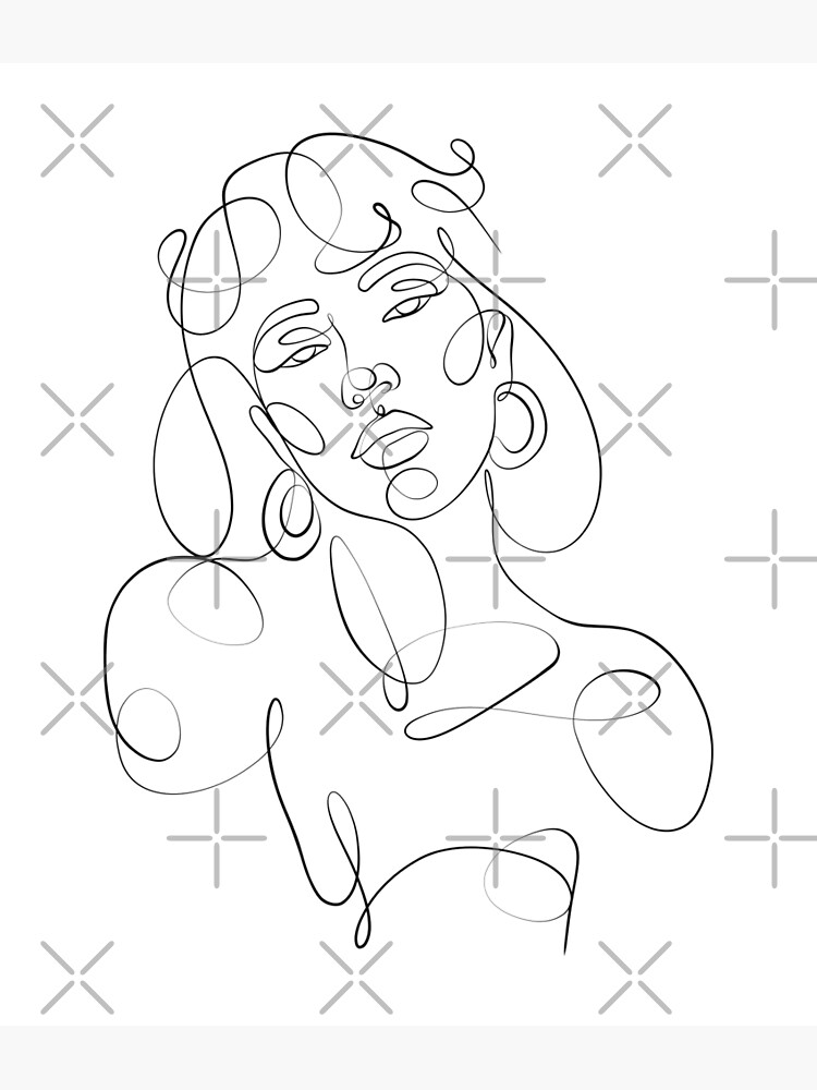 One Line Drawing - Step By Step Tutorial - Cool Drawing Idea