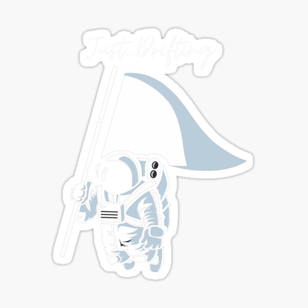 Astronaut Drfiting Sticker