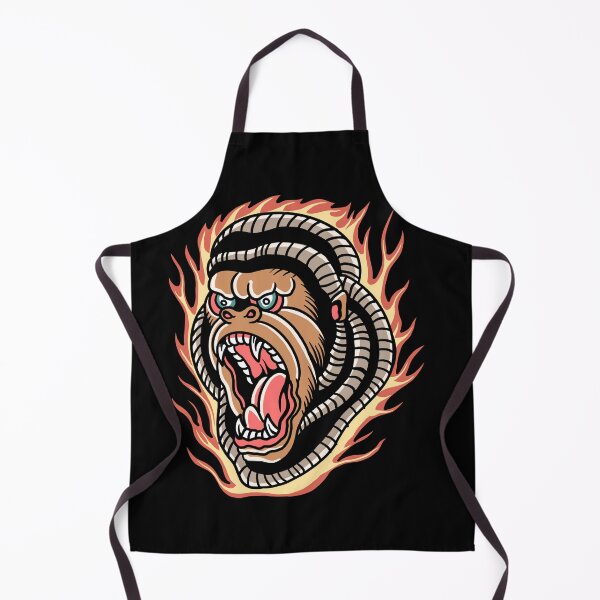 Item preview, Burning Gorilla Traditional Tattoo designed and sold by Wild Empire.
