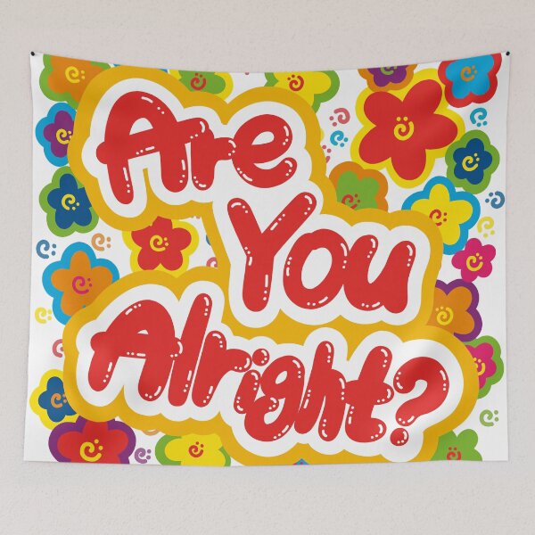 Item preview, rainbow floral | are you alright? designed and sold by DESIGNBRAND.