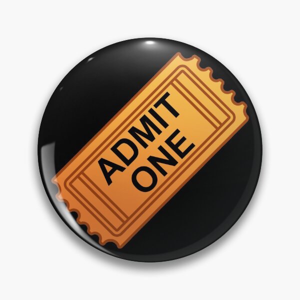 Item preview, Orange Admit One Ticket  designed and sold by LucyL96.