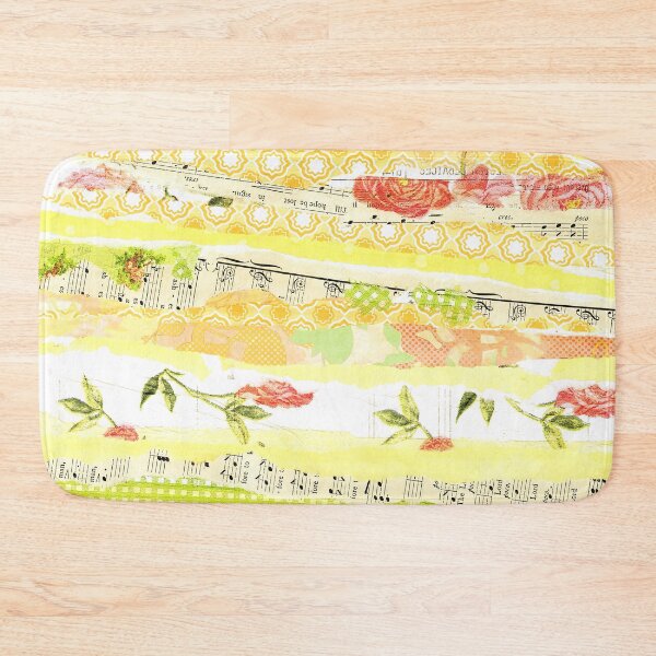 Item preview, Pretty Scrapbooking paper strips collage in yellows. designed and sold by LaBellCreative.