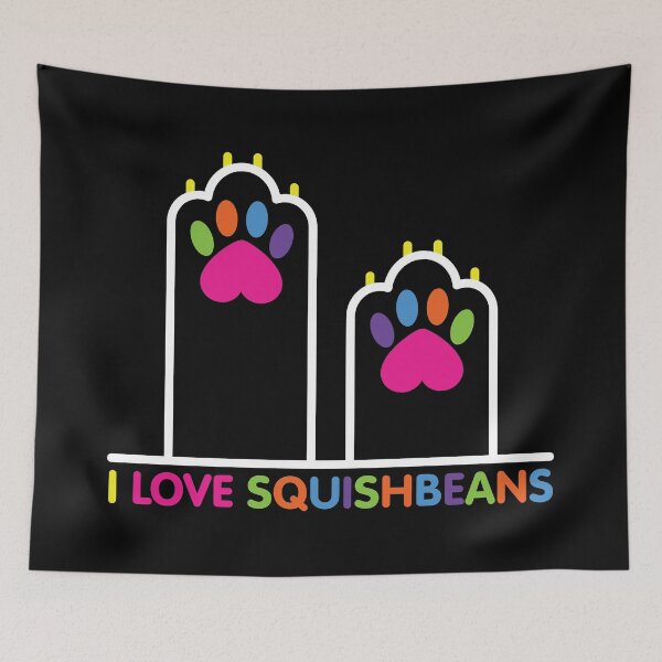 Item preview, Colorful I Love Squishbeans Cat Paws designed and sold by KittyCotton.