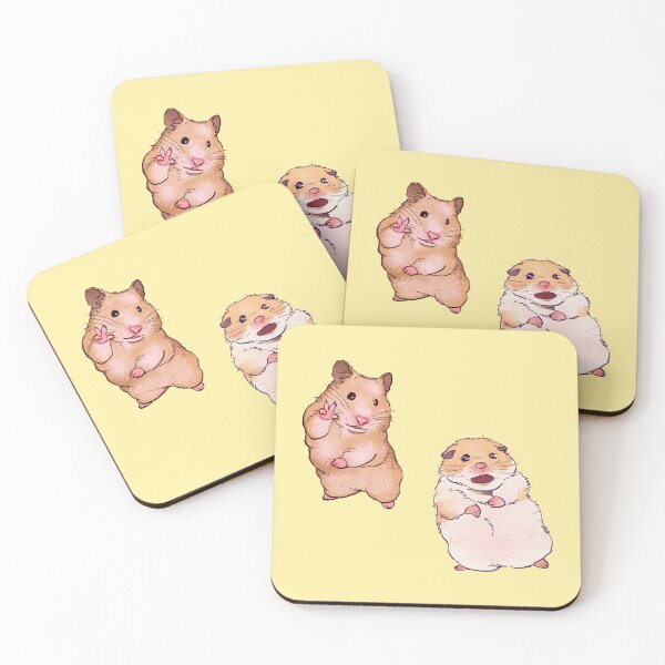 Item preview, My double pack of hamster memes (peace sign and screaming) / funny animal pattern designed and sold by RansRoom.