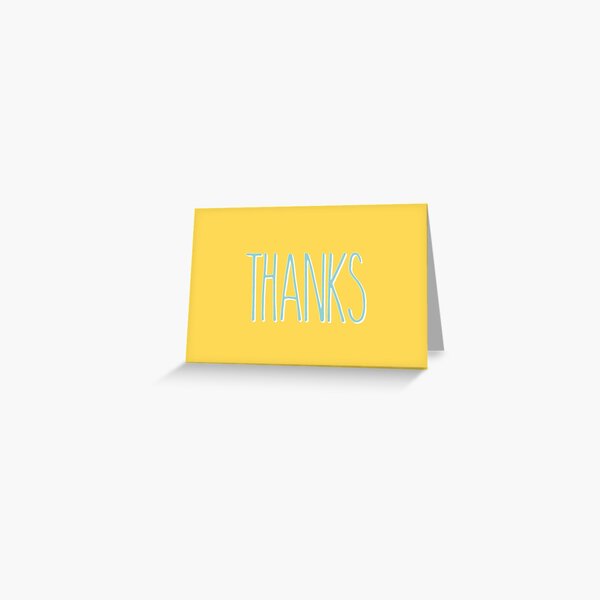 Thank You : Typography Greeting Card