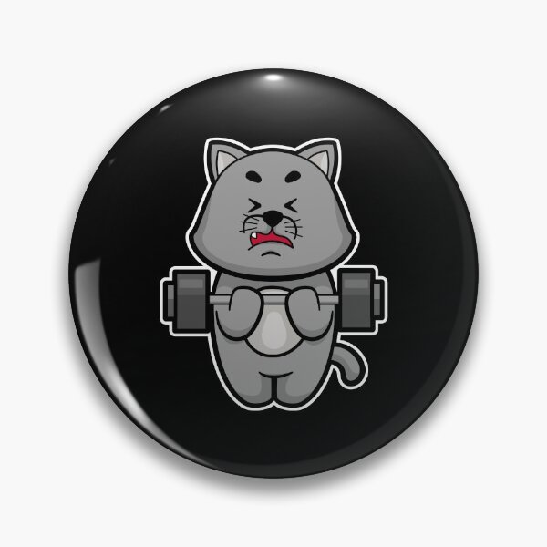 Item preview, Cat Bodybuilder Barbell Bodybuilding designed and sold by Snabdesign84.
