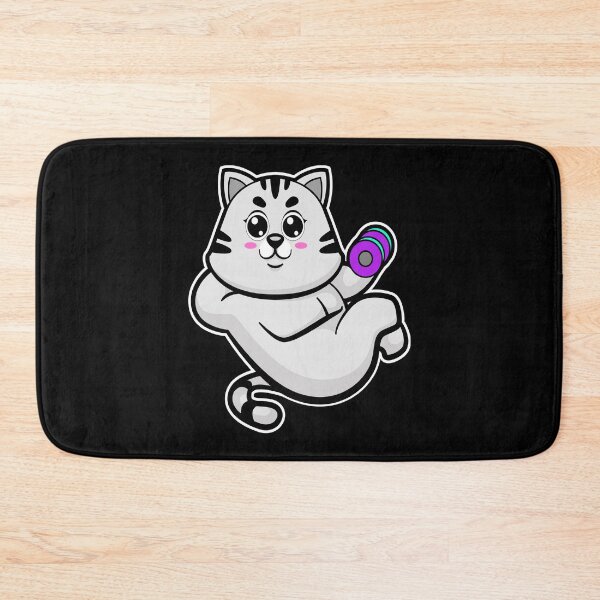 Item preview, Cat Bodybuilder Dumbbell Bodybuilding designed and sold by Snabdesign84.