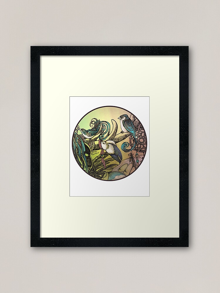 Alternate view of Three birds Framed Art Print