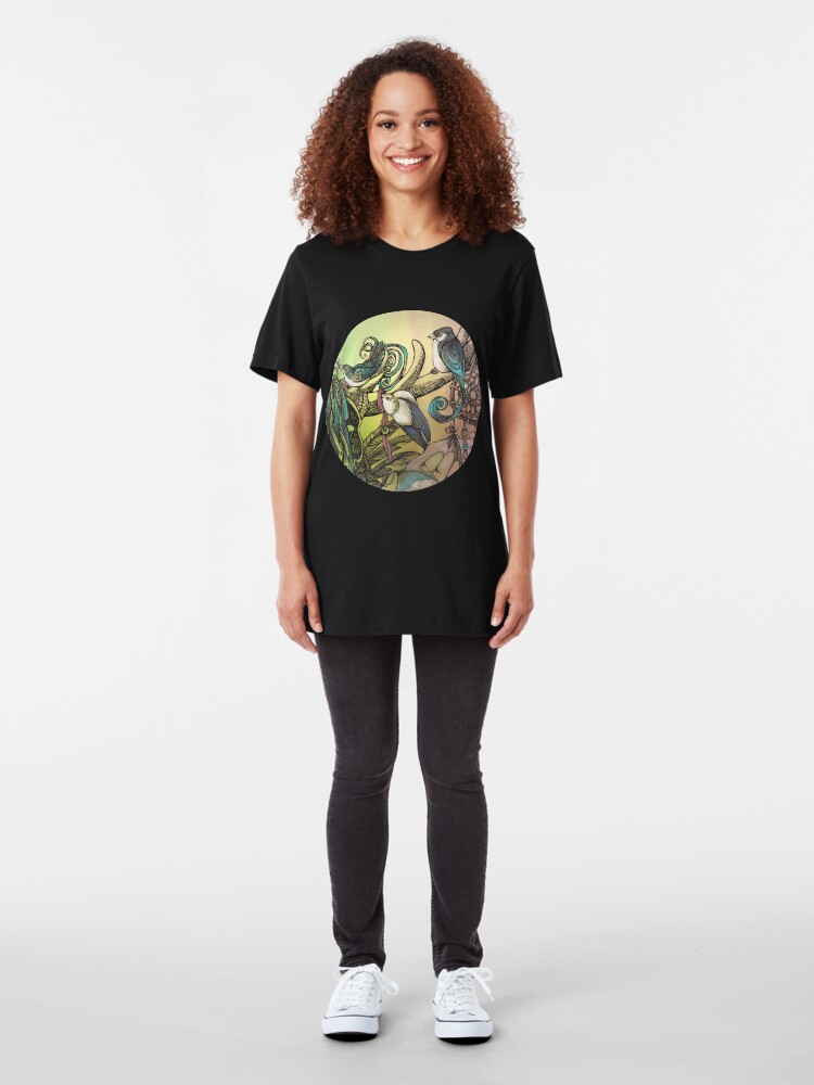 Alternate view of Three birds Slim Fit T-Shirt