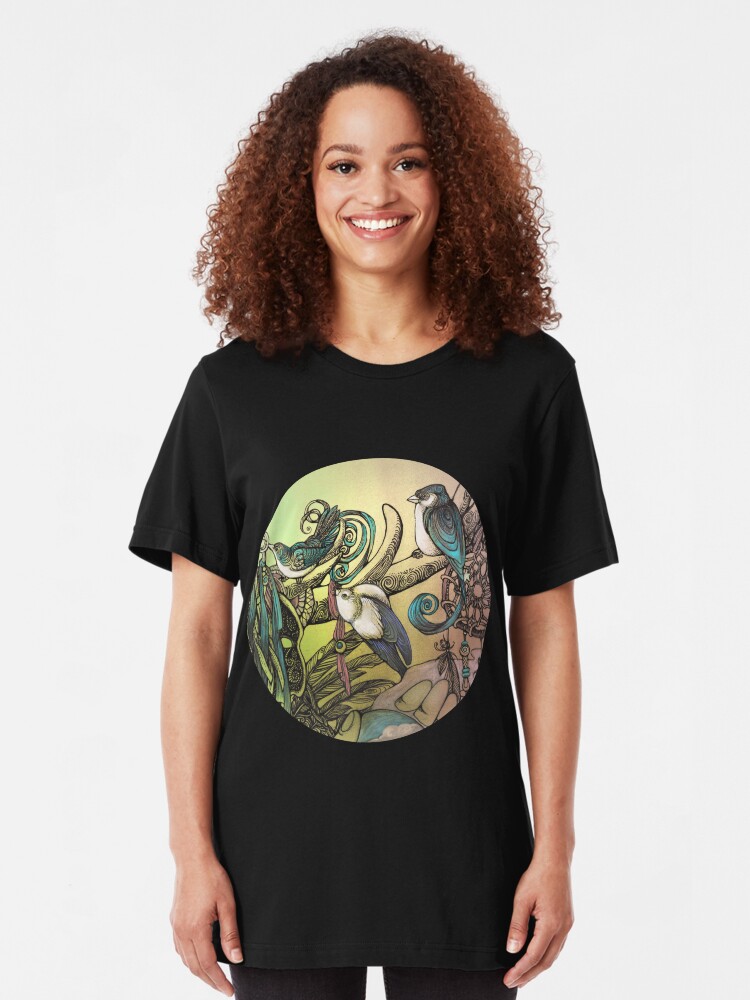 Alternate view of Three birds Slim Fit T-Shirt