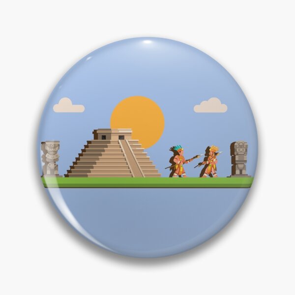 Item preview, Cute Aztec Pyramid And Warriors designed and sold by Chubuter.