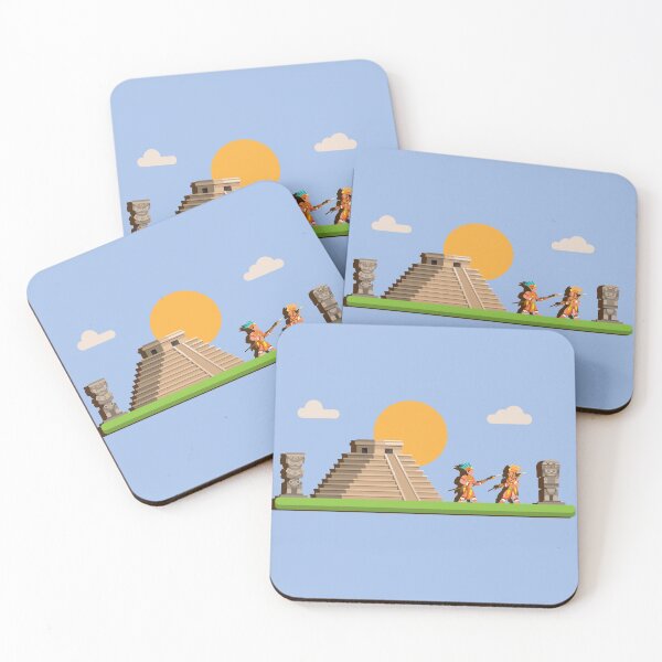 Item preview, Cute Aztec Pyramid And Warriors designed and sold by Chubuter.