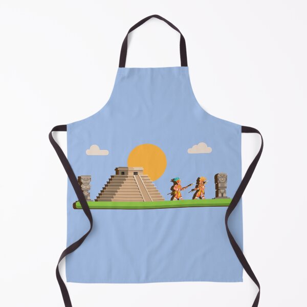 Item preview, Cute Aztec Pyramid And Warriors designed and sold by Chubuter.