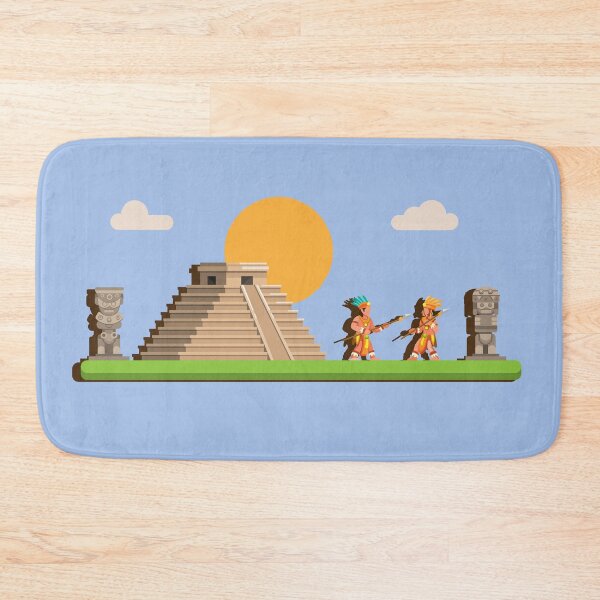 Item preview, Cute Aztec Pyramid And Warriors designed and sold by Chubuter.