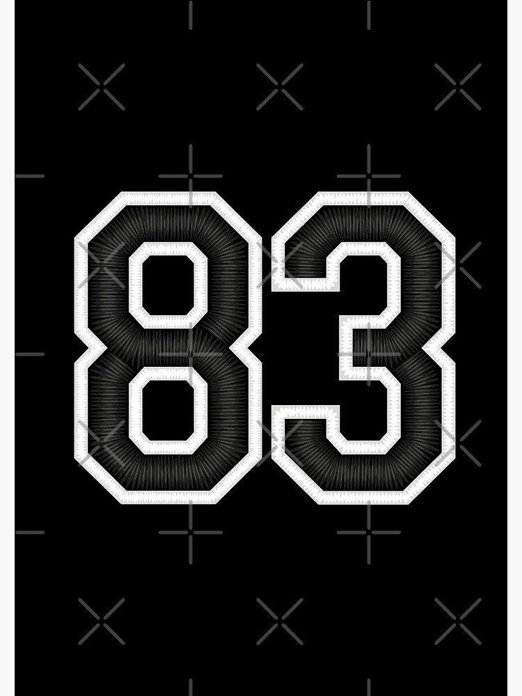 Sports Number 83 Jersey eighty-three Orange Poster for Sale by elhefe