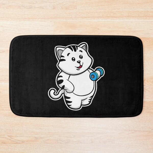 Item preview, Cat Bodybuilder Dumbbell Bodybuilding designed and sold by Snabdesign84.