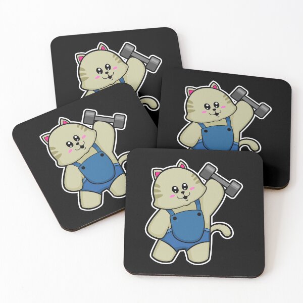 Item preview, Cat at Fitness with Dumbbell designed and sold by Snabdesign84.
