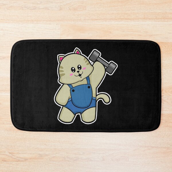 Item preview, Cat Bodybuilder Dumbbell Bodybuilding designed and sold by Snabdesign84.