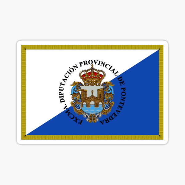 Bandera de la Provincia de Pontevedra, Galicia Pegatina