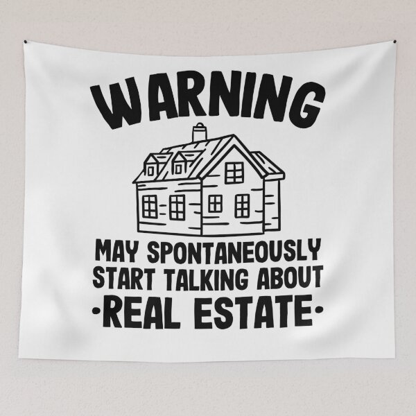 Item preview, Warning May Talk About Real Estate Agent Realtor Funny Gift designed and sold by Stronzi.