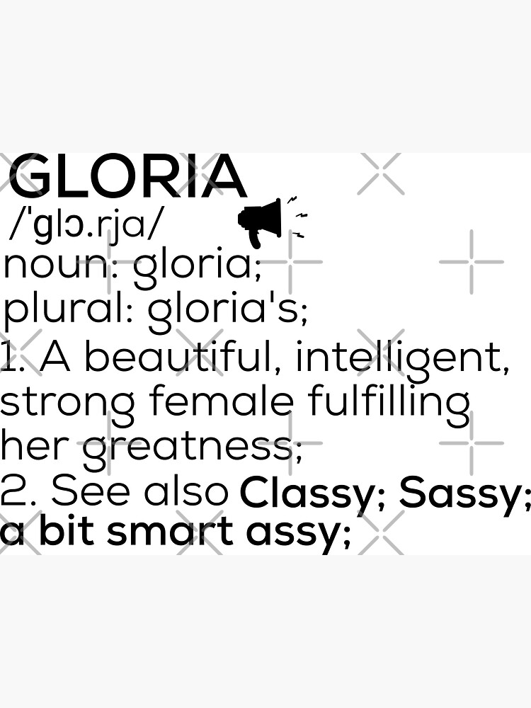 Gloria Custom Name Schriftart Text Geburtstag' Sticker