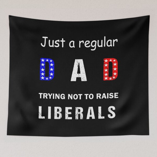 Item preview, America Flag Just a Regular Dad Trying Not To Raise Liberals 4th of July Father's Day Shirts designed and sold by midodesign20.